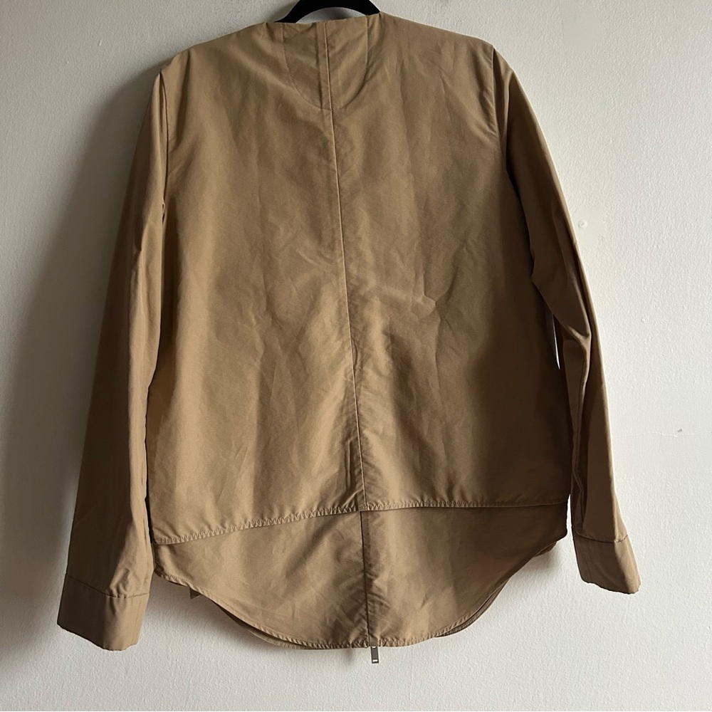 COS Sz S Tan Boxy Relaxed Full Zip Minimalist Neutral Jacket - Picture 9 of 13